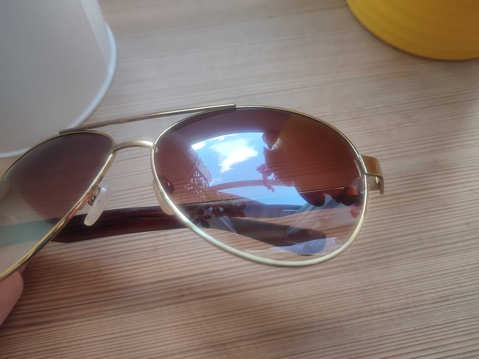 Okulary pilotki kolor złoty