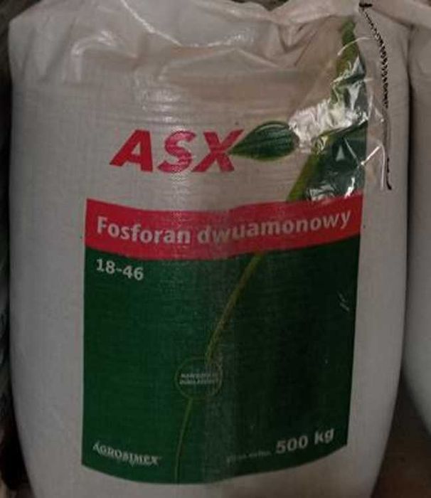 ASX Fosforan amonu dwuamonowy DAP 18-46 NP azot fosfor worki 500kg