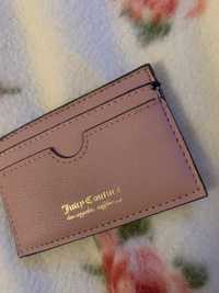 Nowy portfelik na karty pudrowy róż Juicy Couture