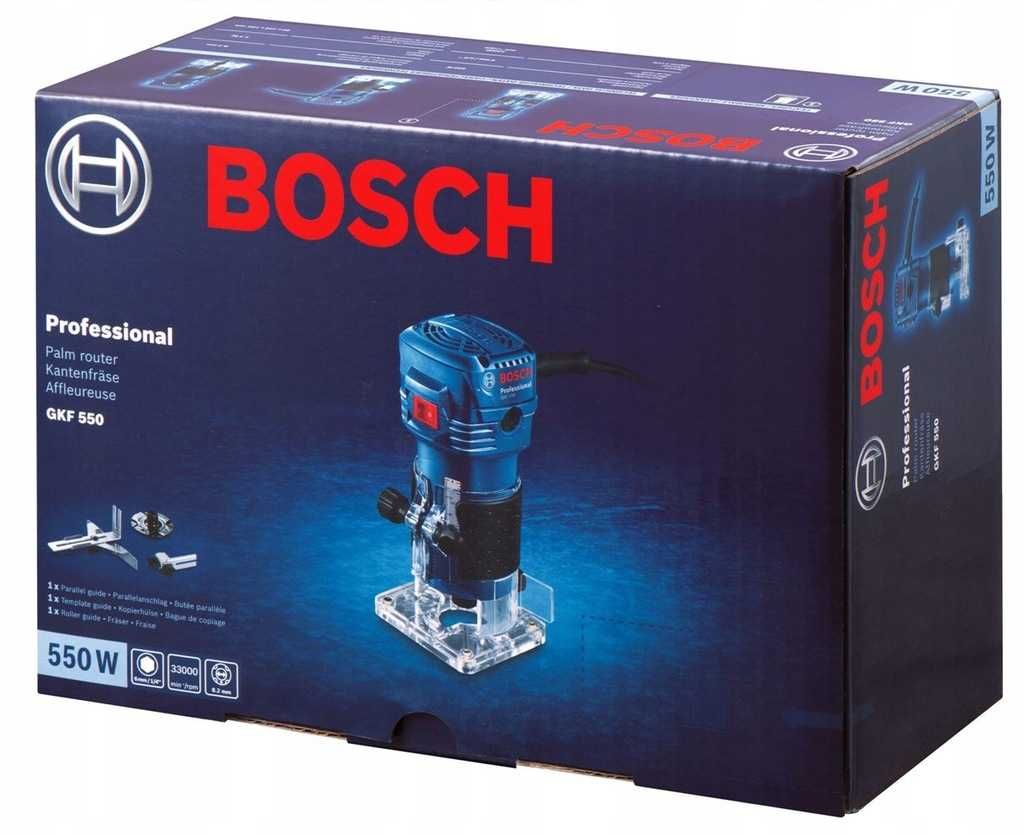 Frezarka krawędziowa Bosch 550 W GKF 550 + OSPRZĘT
