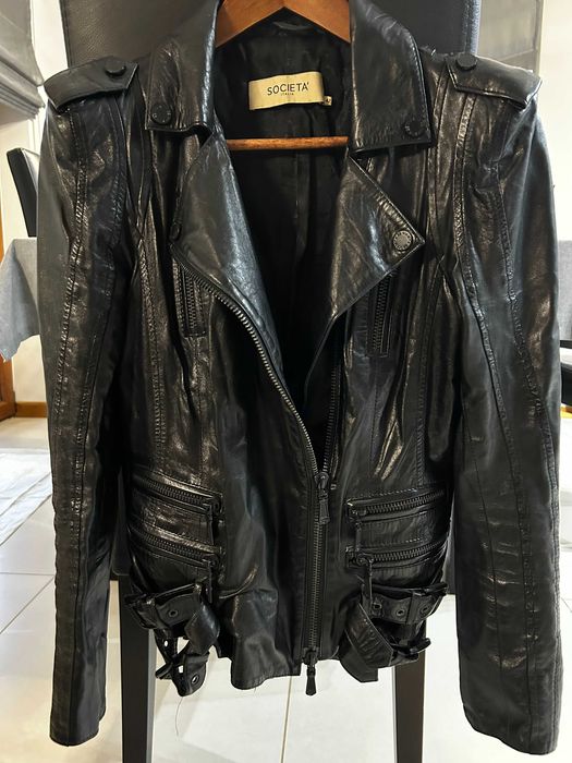 Kurta skórzana rozm.S na wzór Balmain Societa