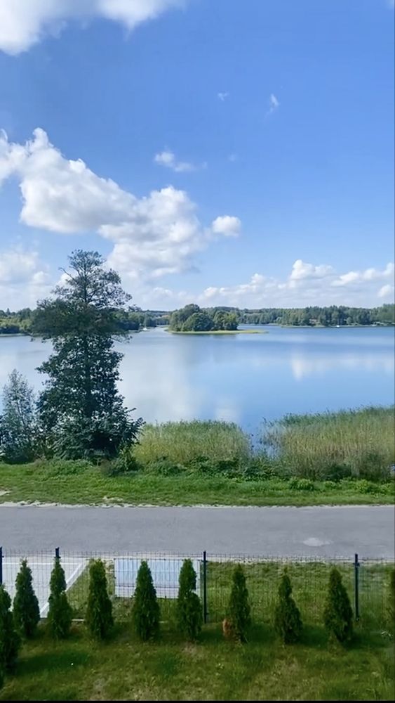 Widok Narie, Mazury, domek nad jeziorem, wolne terminy