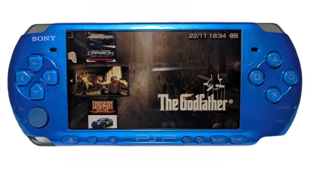 Sony PSP 3004 Blue - ARK4 - 32 GB - BDB Stan -