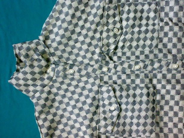 Рубашка плотная ретро шахматной расцветки (новая)