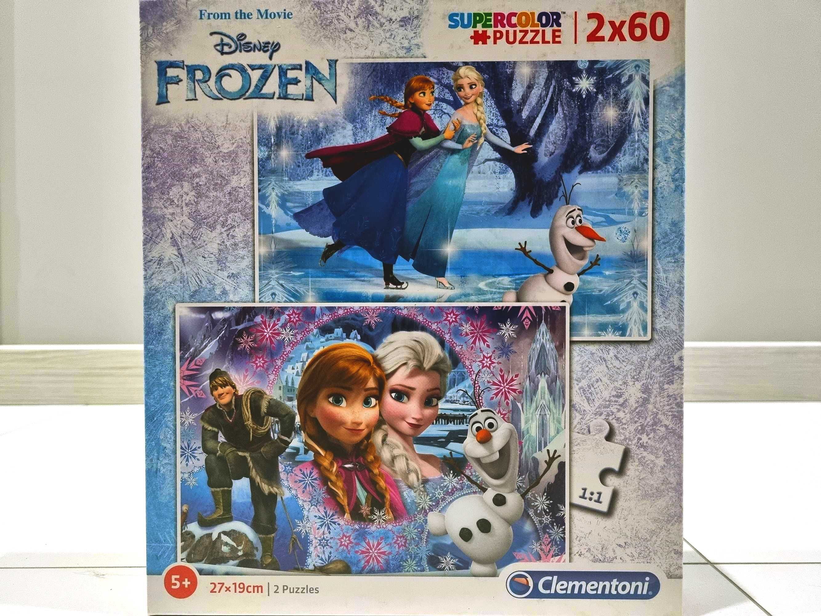 Puzzle 2w1 Clementoni Frozen 2x 60 el. Disney Kraina Lodu Super Color