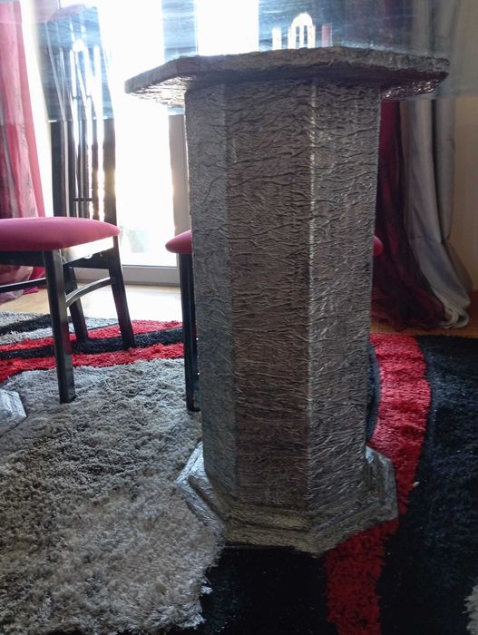 Mesa de Jantar Em Vidro e Marmore