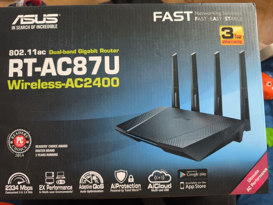 Router ASUS RT-AC87U AC2400 – Dual Band, 4x4 MIMO, Gigabit