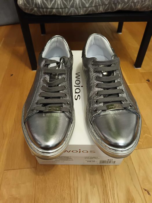 Wojas półbuty damskie, srebrne, rozmiar 40