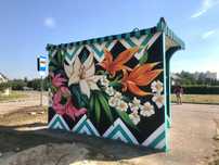 Artystyczne malowanie murali graffiti biura szkoły kawiarni