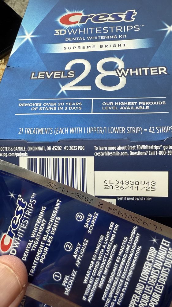 Paski wybielające zęby Crest 28 levels Supreme Bright