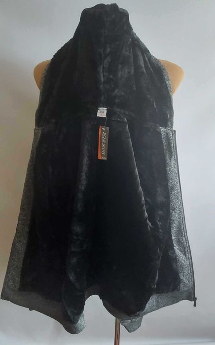 Gruba BLUZA MĘSKA Ocieplana Futerkiem melanż j BLUE JEANS PL0724 3XL
