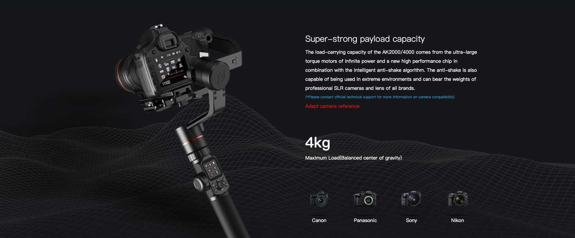 Estabilizador Video Gimbal DSLR Feiyutech AK4000