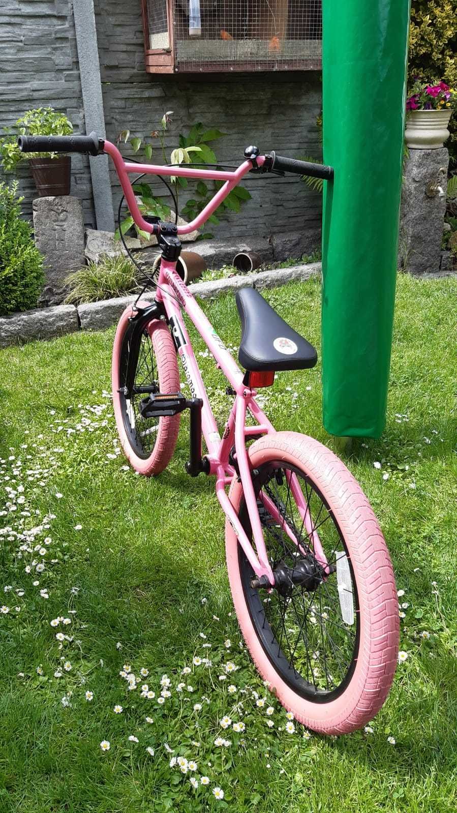 Rower BMX różowy