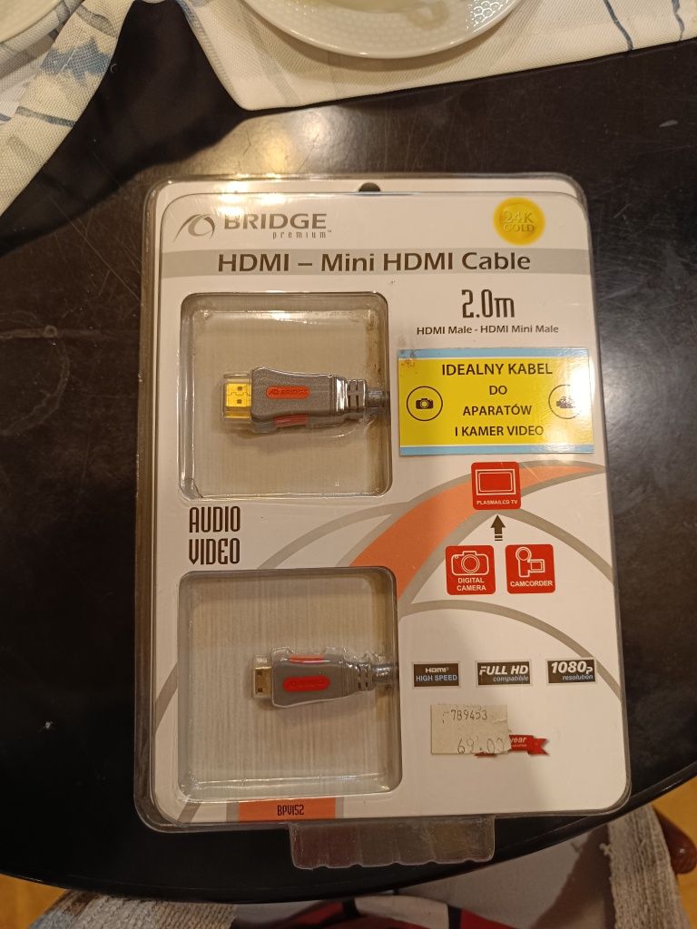 Bridge HDMI mini kabel 2m do aparatów i kamer video