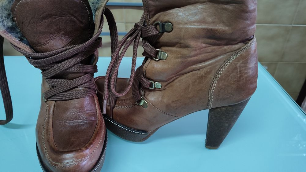 Bota pele elegante