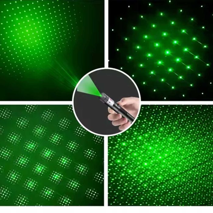 Zielony wskaźnik laserowy 4w1 – mocny, duży zasięg, USB