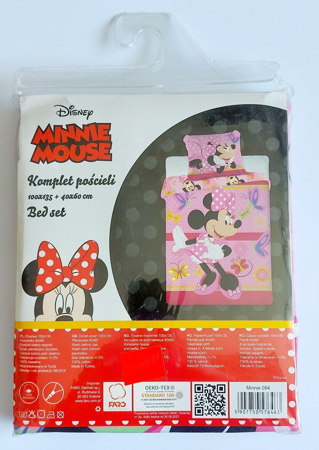 Myszka Minnie komplet pościeli 100x135