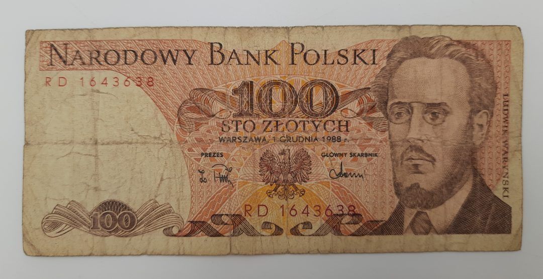 Stary Banknot kolekcjonerski Polska 100 zł 1988