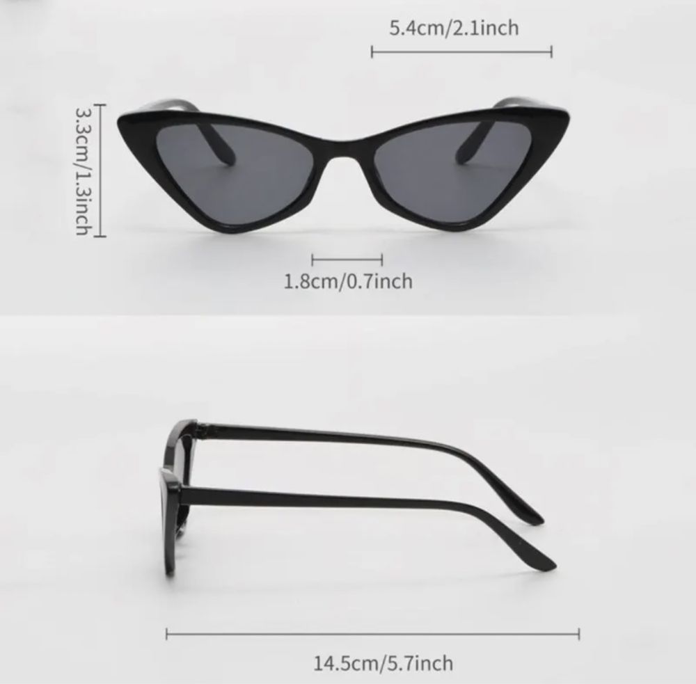 Солнцезащитные женские очки кошачий глаз цена за 3 шт