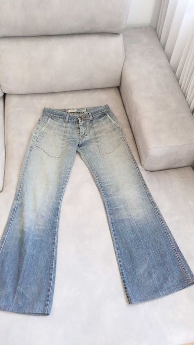 Calças ganga ZARA (estilo retro boca de sino).