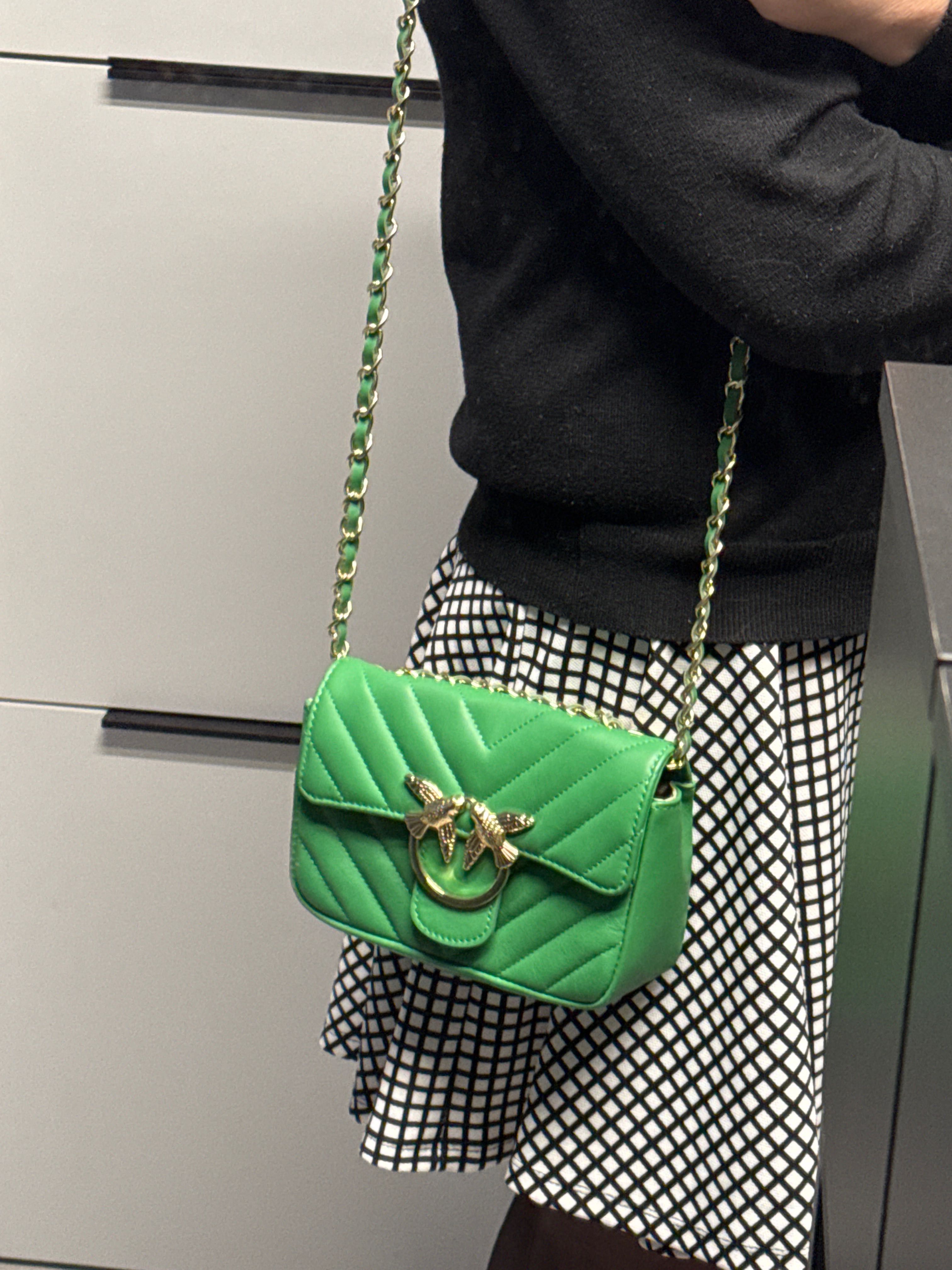 Elegancka torebka PINKO w kolorze zielonym