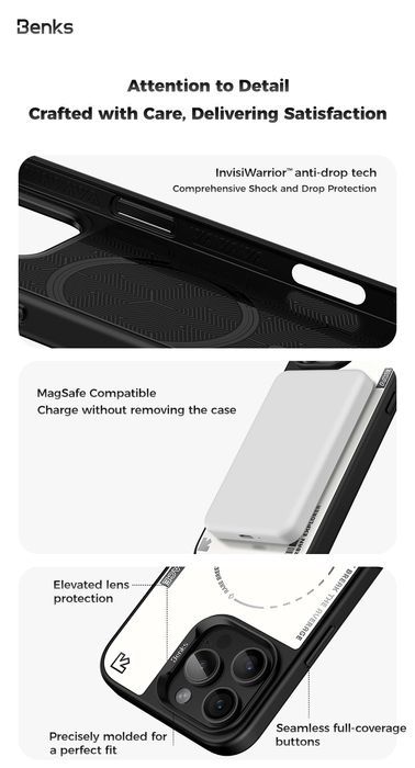 Benks Etui Dynamic Minimalist Do Iphone 16 Pro Max Biały