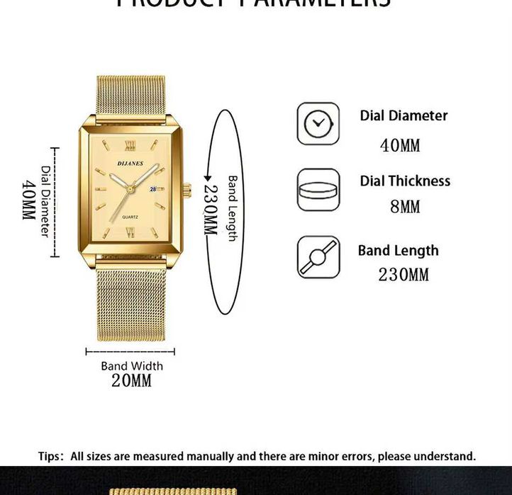 Zegarek męski DIJANES płaski i lekki  - Nowy bardzo ładny super cena.