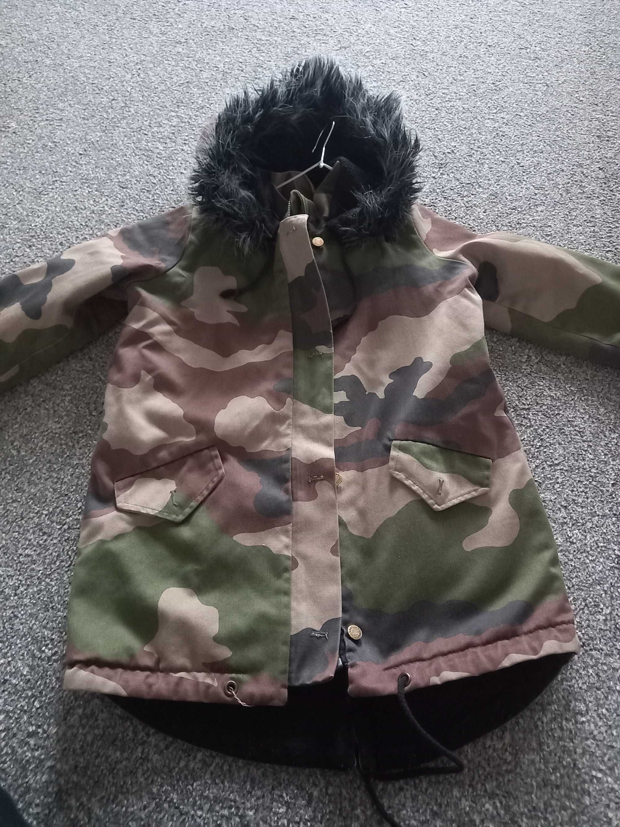 Kurtka parka ocieplana 128 moro dla chlopca