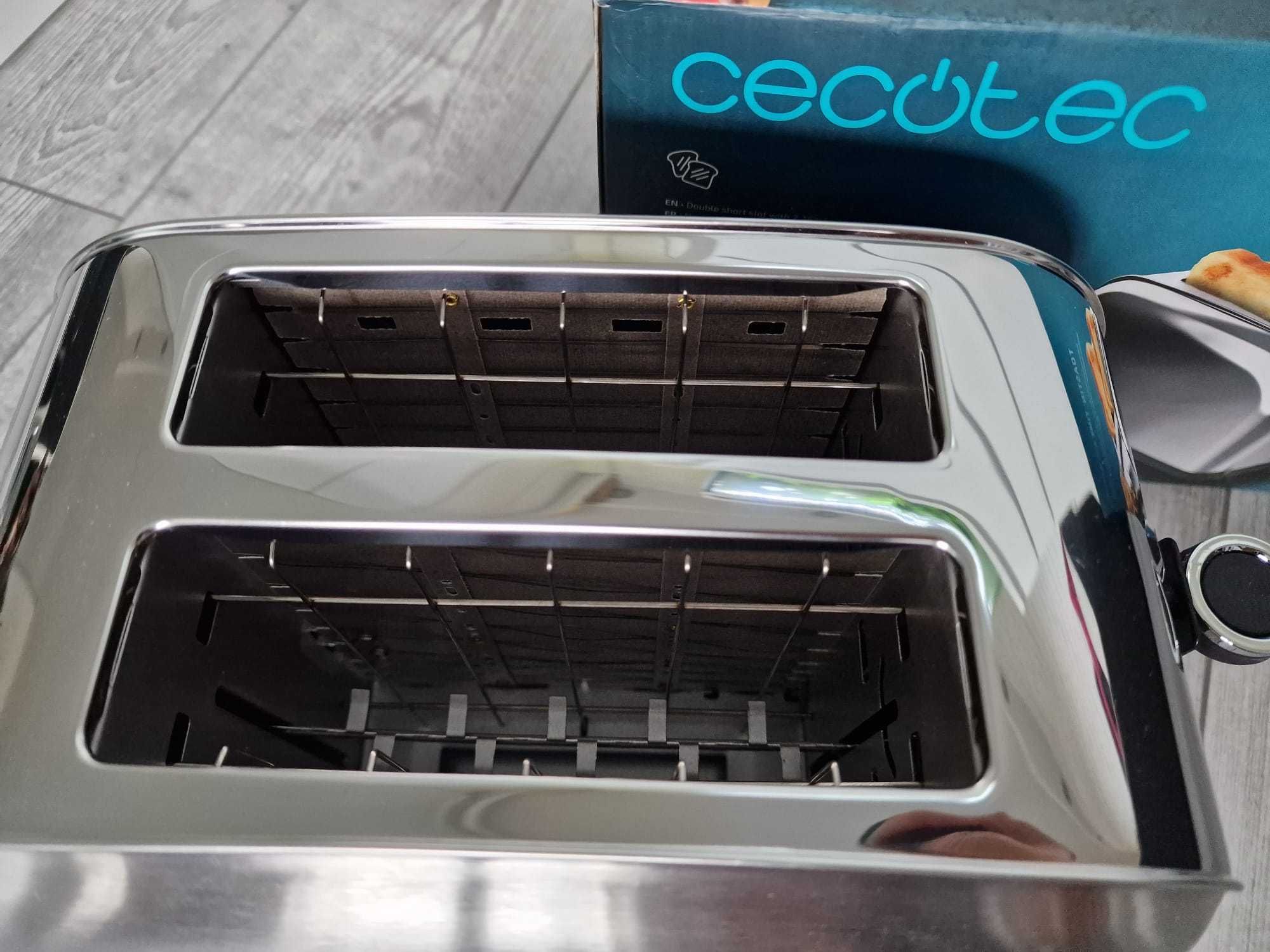 Cecotec Toster Pionowy 2 Gniazda Krótkie Toastin' time Inox Lite 850 W