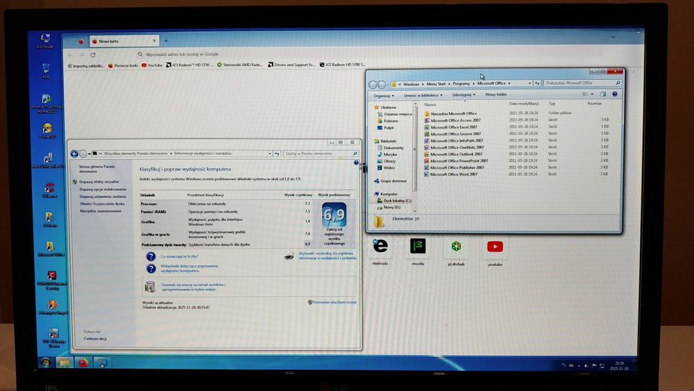 KOMPUTER PC i5-760 2.8 AMD Radeon HD 5700 Series 1024 MB + MONITOR TV