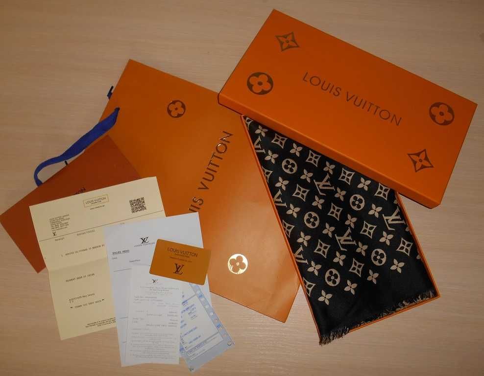 Louis Vuitton Szalik, Szal apaszka damski męski kasmir 23233