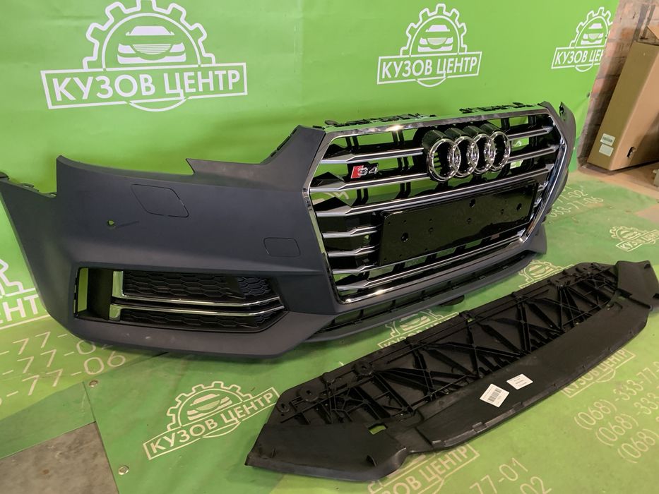 Бампер передний в сборе Audi a4 b9 8w 2016 2017 2018 2019 решетка а4б9