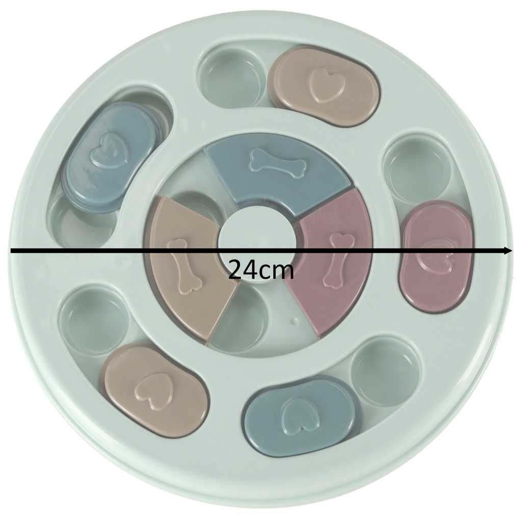 Miska dla psa spowalniająca jedzenie zabawka łamigłówka niebieska