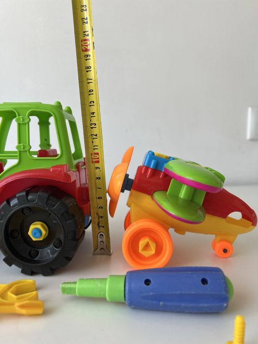 Конструктор трактор з викруктою літак іграшка розвиваюча інструменти