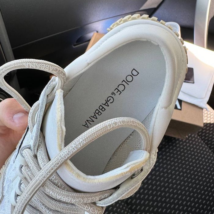 Розпродаж Жіночі кросівки дольче бежеві Dolce&Gabana NS1 white beige