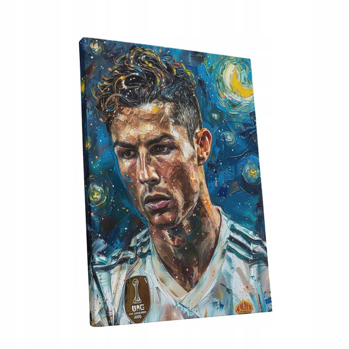 Obraz na płótnie Cristiano Ronaldo w nowoczesnym stylu 75x100 cm