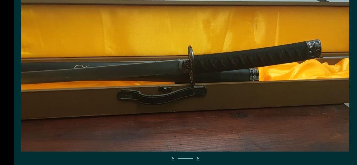 Nowy miecz katana z pochwa i walizka idealny na prezent