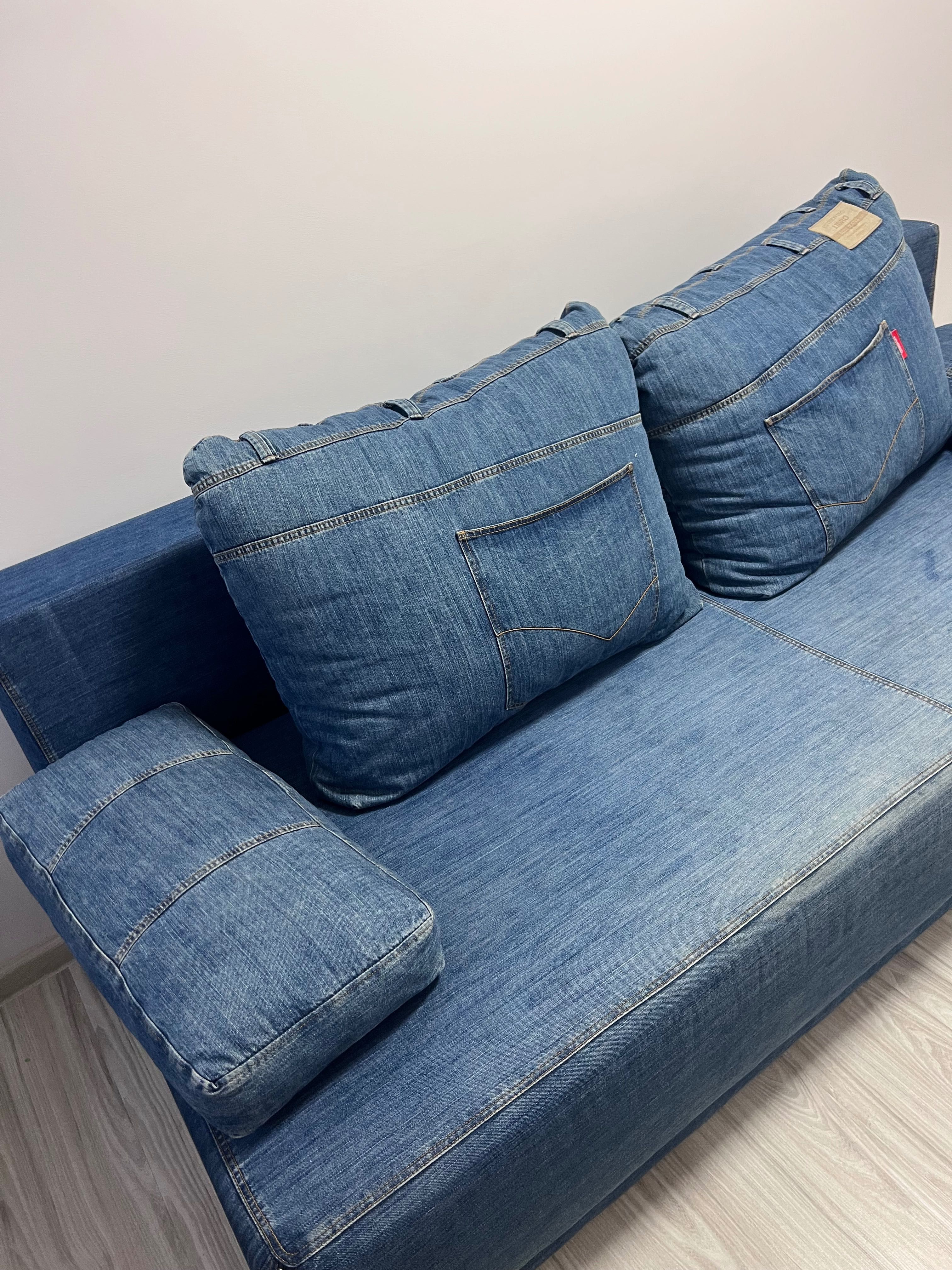 LIBRO Sofa Kanapa rozkładana DENIM  JEANS