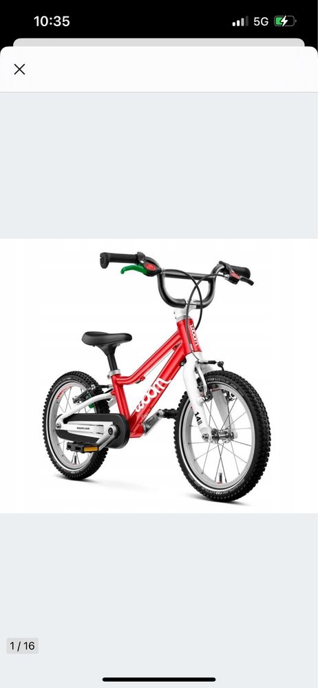 Woom 2 red stan idealny po 1 dziecku paragon