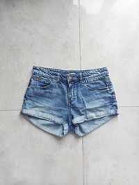 Spodenki szorty jeansowe jeans denim z wysokim stanem Pull&Bear XS 34