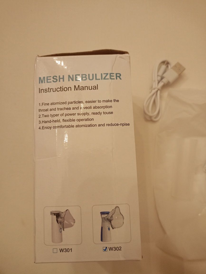 Nowy oryginalnie zapakowany inhalator nebulizator siateczkowy podręczn