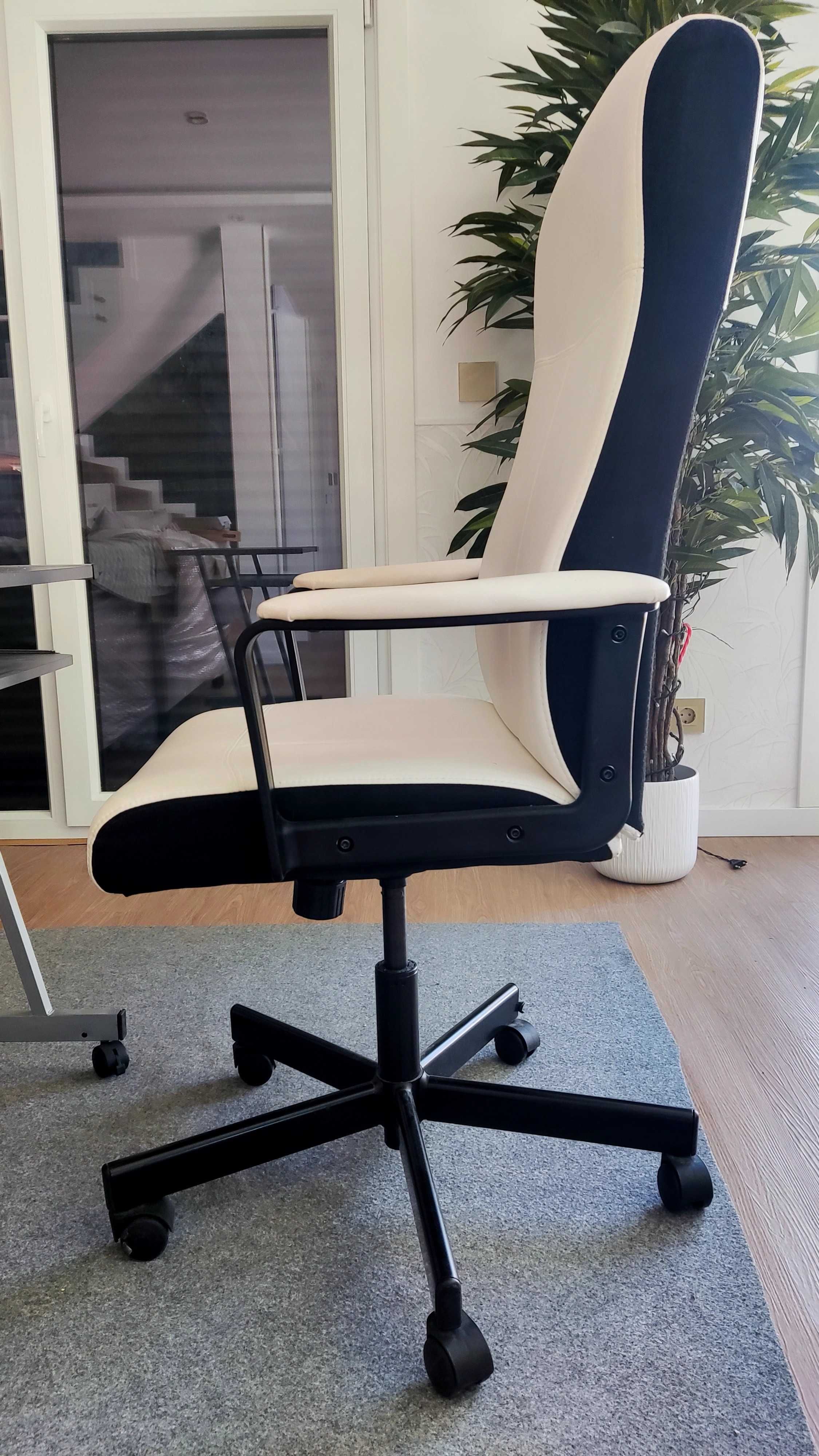 Cadeira escritório branca giratória ikea