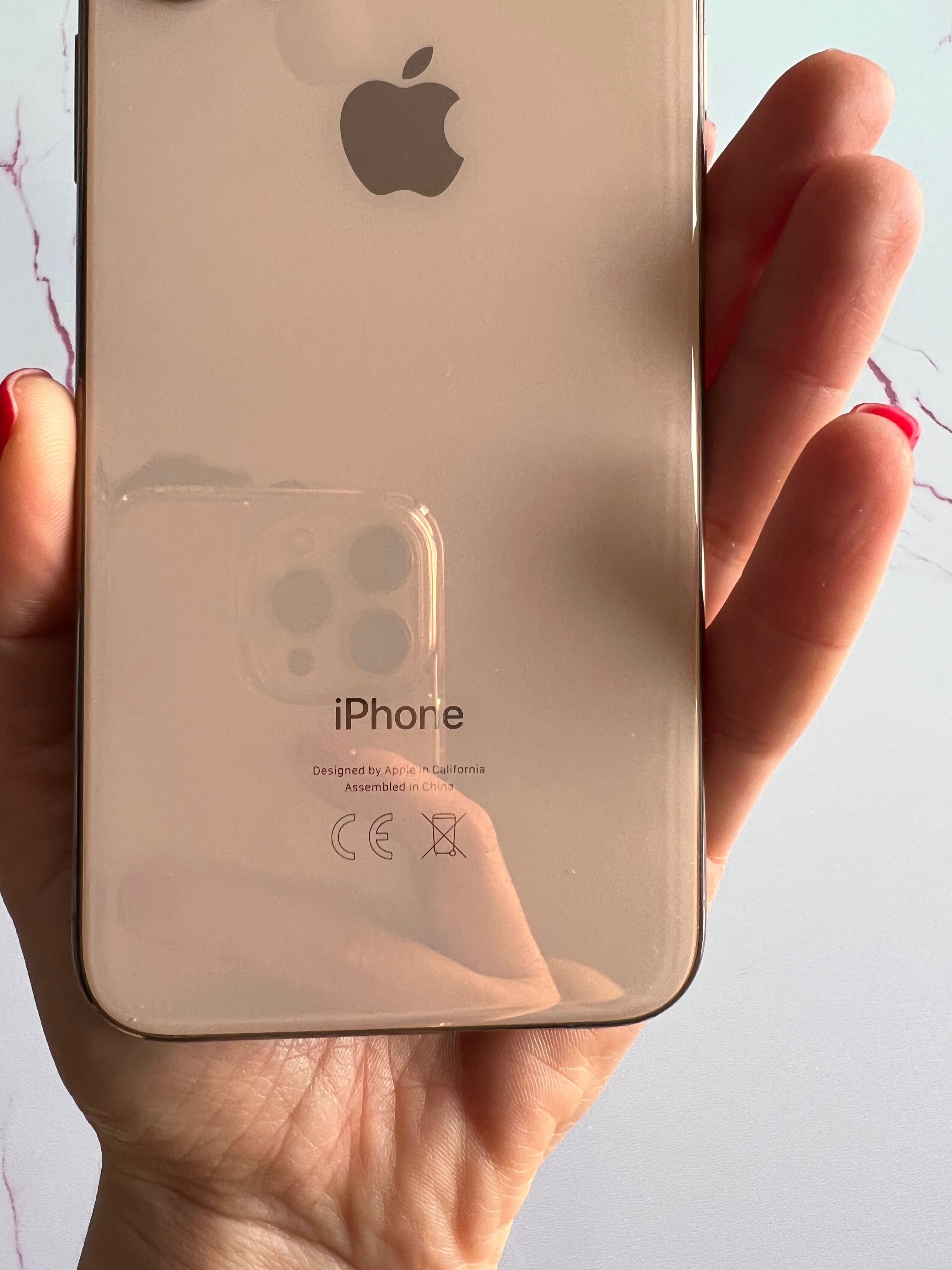 Telefon Iphone xs 64gb złoty idealny stan idealna szybka ochrona