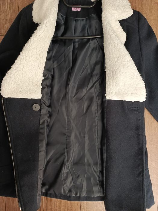 Kożuszek futerko ramoneska 152 dla dziewczynki 12 lat f&f