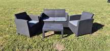 Komplet mebli ogrodowych sofa fotele i stolik