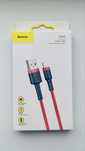 NOWY Kabel Iphone Lightning 50 cm BASEUS czerwony nylonowy oplot