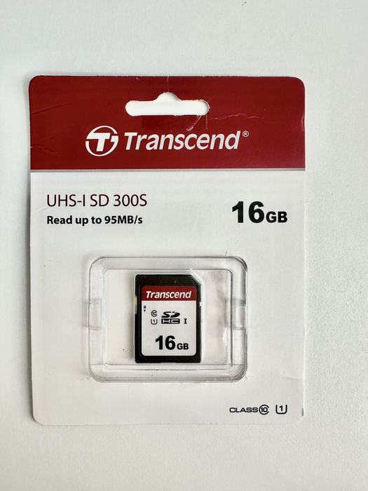 НОВА Карта памʼяті Transcend 16 GB UHS-I SD 300S, SDHC, Class 10, U1