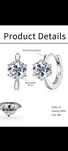 Серьги с муасcанитом  1ct серебро 925