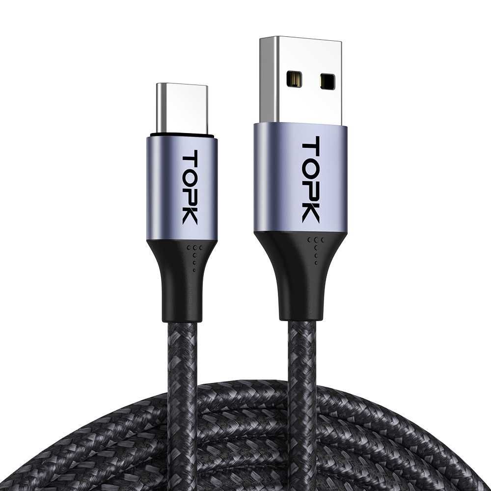 Kabel USB C - USB , szybkie ładowanie 2m TOPK USB typ C