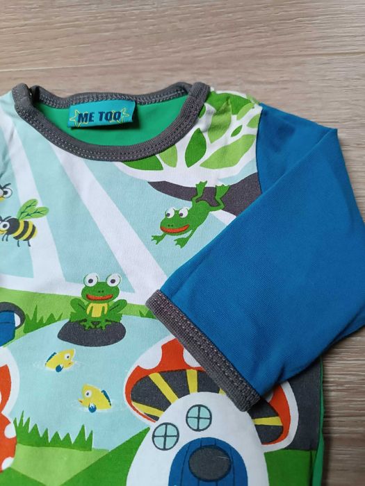 Body długi rękaw x2 gładkie czerwone żabki 'Magasin' 'Me too' 56